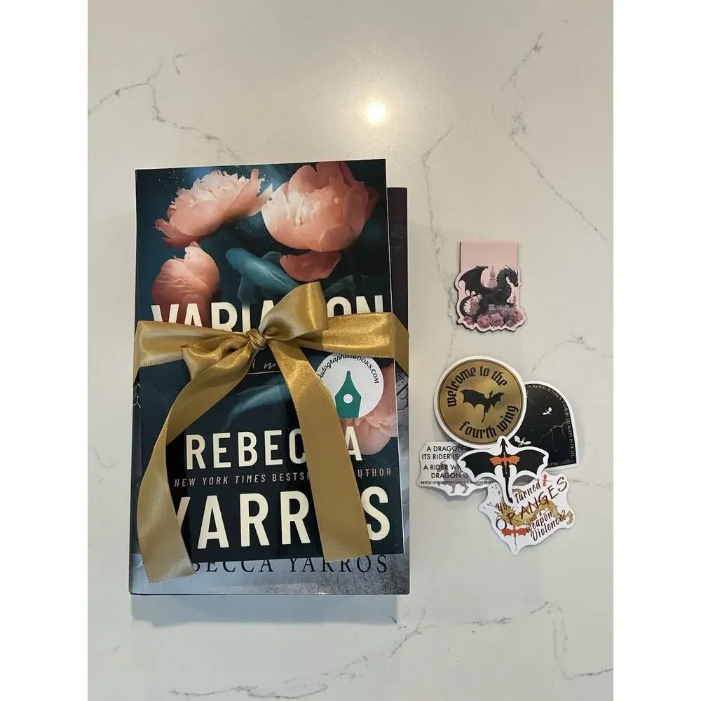 Onyx Storm Sprayed Edges Rebecca Yarros Gift Bundle Autographed Variation Book